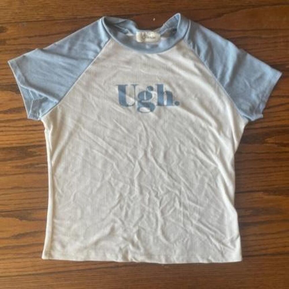 Starlet Women's Blue and Grey T-shirt